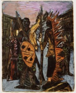 Pojat leikkivät intialaista tekijältä Max Beckmann