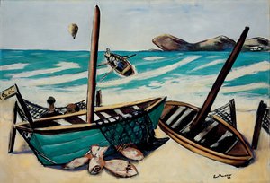 Rannikkomaisema ilmapallolla tekijältä Max Beckmann
