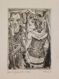Pukuhuone, levy 2 portfoliosta "Vuosimessut" tekijältä Max Beckmann