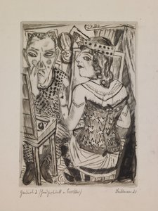 Pukuhuone, levy 2 salkusta "Vuosimessut". tekijältä Max Beckmann