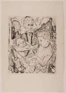 Perhekohtaus (Beckmann Family), levy 2 portfoliosta "Faces" tekijältä Max Beckmann