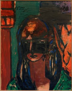 Nainen naamiolla tekijältä Max Beckmann