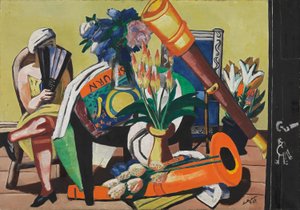 Suuri asetelma ja kaukoputki tekijältä Max Beckmann