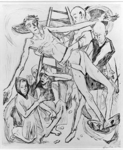Puolitoimi kissan kanssa tekijältä Max Beckmann