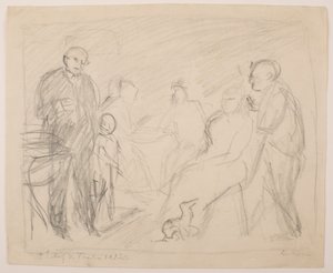 II [Toinen] luonnos Zechin perheen muotokuvaan tekijältä Max Beckmann