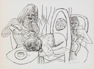 En halua syödä keittoa, lautanen 6 portfoliosta "Päivä ja unelma" tekijältä Max Beckmann