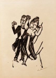 Pieni tanssiva pariskunta tekijältä Max Beckmann