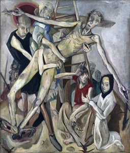 Laskeutuminen ristiltä. Max Beckmannin (1884-1950) maalaus öljy kankaalle tekijältä Max Beckmann