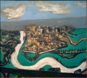 Maisema lähellä Saint-Germainia tekijältä Max Beckmann