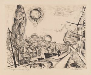 Maisema ilmapallon kanssa tekijältä Max Beckmann