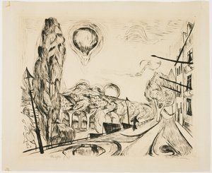 Maisema ilmapallon kanssa tekijältä Max Beckmann