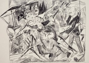 Marttyyrikuolema, Max Beckmann (1884-1950), kaiverrus. Saksa, 1900-luku. tekijältä Max Beckmann
