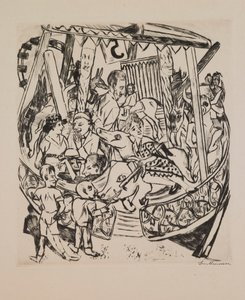 Merry-Go-Round, levy 7 portfoliosta "Vuosimessut" tekijältä Max Beckmann