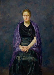 Minna Beckmann-Tube ja violetti huivi tekijältä Max Beckmann