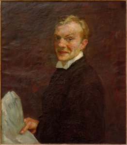 Omakuva (nauraa) tekijältä Max Beckmann