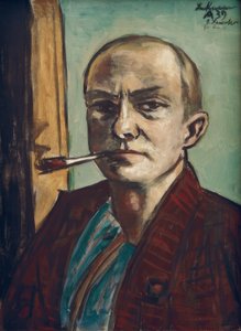 Omakuva vihreällä vihreällä paidalla tekijältä Max Beckmann