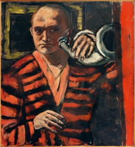 Omakuva torvella tekijältä Max Beckmann