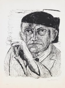 Omakuva, levy 1 portfoliosta "Päivä ja unelma" tekijältä Max Beckmann