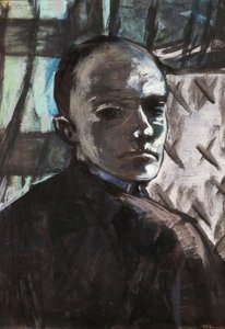 Omakuva vihreällä verholla tekijältä Max Beckmann