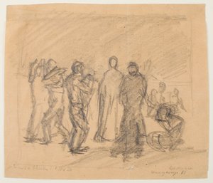Luonnos Kristukselle autiomaassa tekijältä Max Beckmann