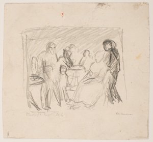 Luonnos Zech-perheelle tekijältä Max Beckmann