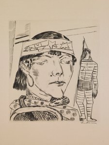 Snake Lady, levy 10 portfoliosta “Vuosimessut” tekijältä Max Beckmann