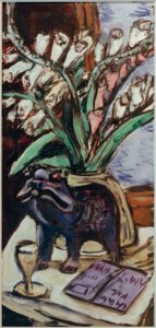 Asetelmaselitys ketunhansikkaan kanssa tekijältä Max Beckmann