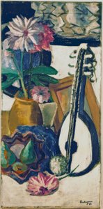 Asetelma violetti Dahliat tekijältä Max Beckmann