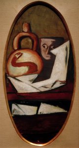 Asetelma meksikolaisella hahmolla tekijältä Max Beckmann