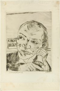 Barker (omakuva), yksi levy Der Jahrmarktilta tekijältä Max Beckmann