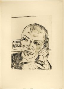 Barker (omakuva), levy yksi Jahrmarktilta tekijältä Max Beckmann