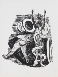 The Fall of Man, levy 14 portfoliosta "Päivä ja unelma" tekijältä Max Beckmann