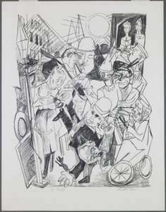 The Street, levy 3 portfoliosta "Helvet" tekijältä Max Beckmann