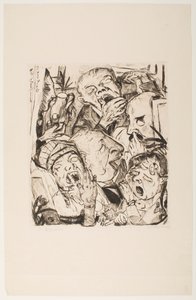 The Yawners, levy 7 portfoliosta "Faces" tekijältä Max Beckmann