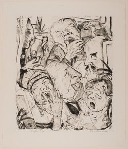 The Yawners, levy 7 portfoliosta "Faces" tekijältä Max Beckmann