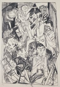 Max Beckmannin (1884-1950) ideologit, kaiverrus. Saksa, 1900-luku. tekijältä Max Beckmann