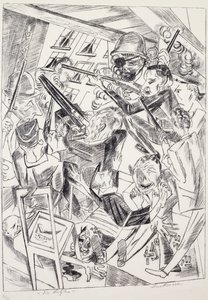 Viimeiset, Max Beckmann (1884-1950), litografia. Saksa, 1900-luku. tekijältä Max Beckmann