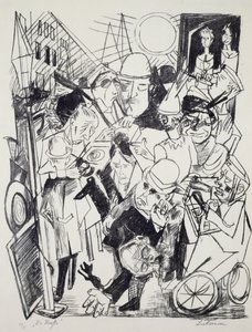 Katu, Max Beckmann (1884-1950), kaiverrus. Saksa, 1900-luku. tekijältä Max Beckmann