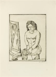 Toilette (Ennen peiliä) tekijältä Max Beckmann