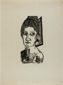 Nainen kynttilän kanssa tekijältä Max Beckmann