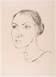 Nainen kaulakoru yllään (rouva Parcus) tekijältä Max Beckmann