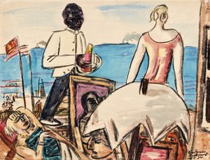 Zandvoortin rantakahvila tekijältä Max Beckmann