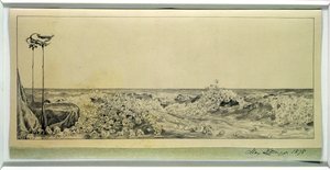 Kunnia, sarjasta "Parafraasi hansikkaiden löydöstä", 1878, julkaistu vuonna 1881 (intialainen muste paperilla)