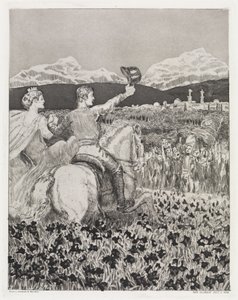 Omassa maassa (Teltta, opus XIV, 2. osa, nro 43) tekijältä Max Klinger