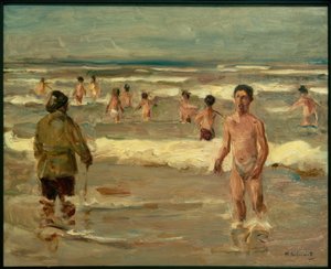 Badende Knaben im Meer tekijältä Max Liebermann