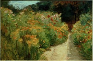 Blumenstauden im Wannseegarten tekijältä Max Liebermann
