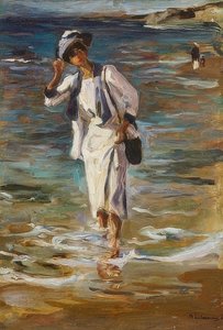 Nainen rannalla. 1908