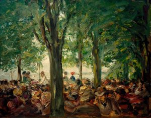 Puutarharavintola Havelilla puiden alla (Schildhorn) tekijältä Max Liebermann