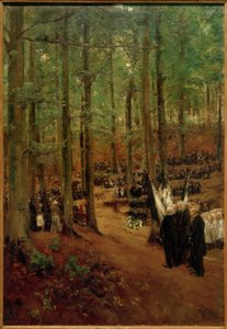 Keisari Friedrich III:n muistotilaisuus. Kosenissa - 1. versio tekijältä Max Liebermann