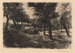 Lammaslauma puiden alla, 1891. tekijältä Max Liebermann